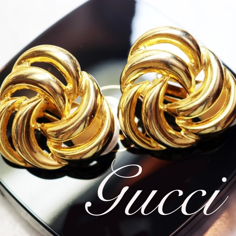 ⚜️Vintage PAOLO Gucci Celtic Swirl Clip On Earrings